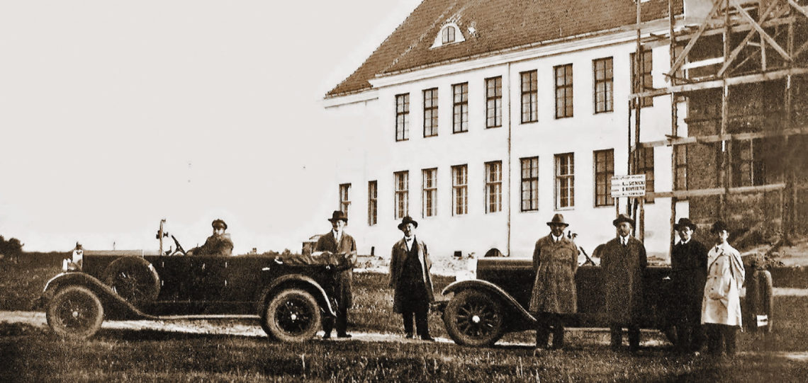 Wizytacja budowy gimnazjum 1929